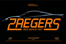 Zaegers | Race Display Font