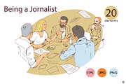 Being a journalist, a Person Illustration by Olillia (Thumbnail 7 of 12)