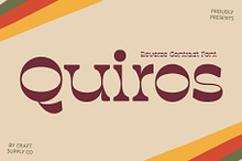 Quiros – Reverse Contrast Font