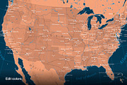 United States Vector Map, a Work Illustration by Fucina™ (Thumbnail 6 of 7)