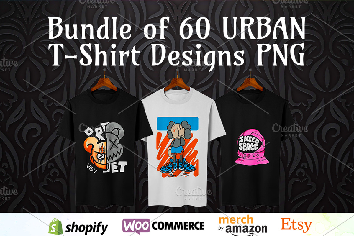 60 Urban Streetwear Design Bundle, a Graphic by ExpressTeesArt (Photo 1 of 6)