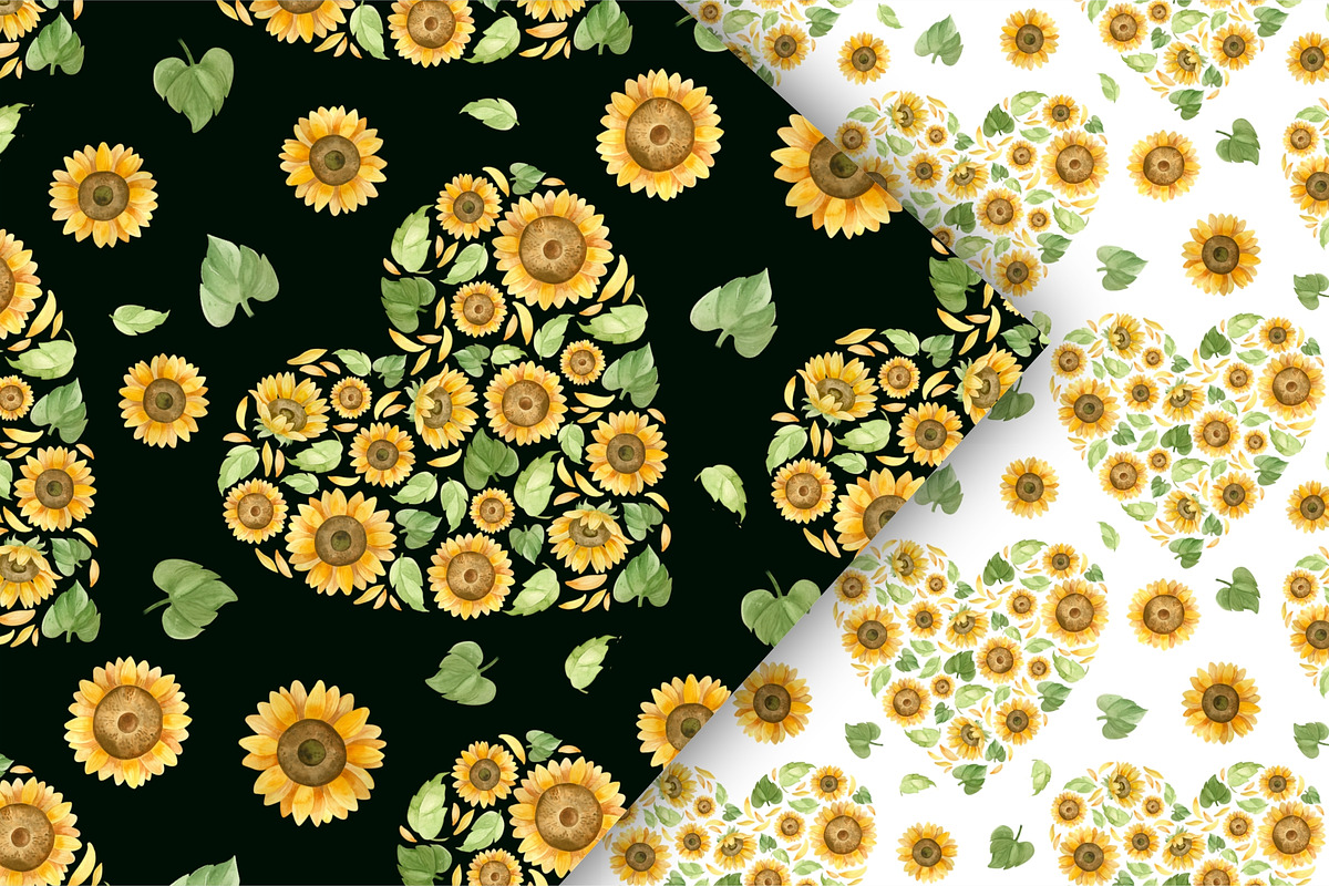 Floral Hearts Clipart & Patterns, a Decorative Illustration by Valin Malin (Photo 11 of 16)