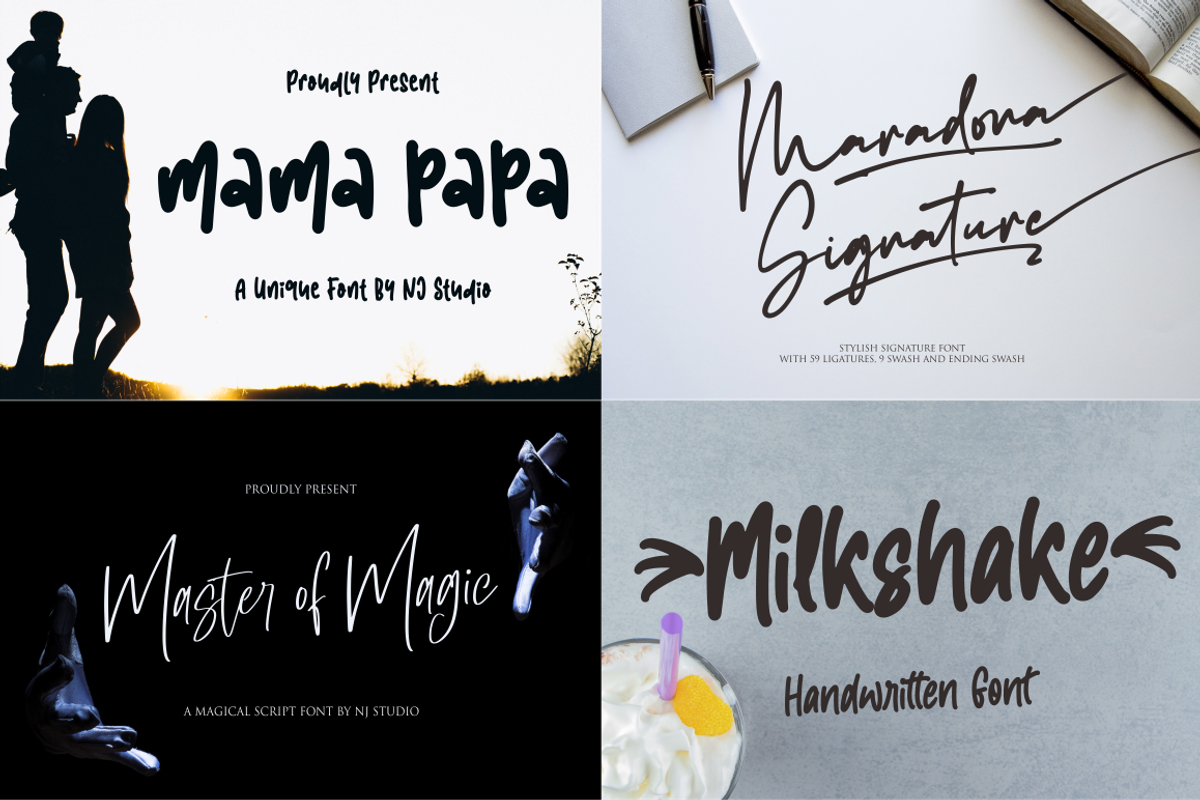 Swashy Font Bundle | 40 Fonts, a Script Font by NJ Studio (Photo 7 of 11)