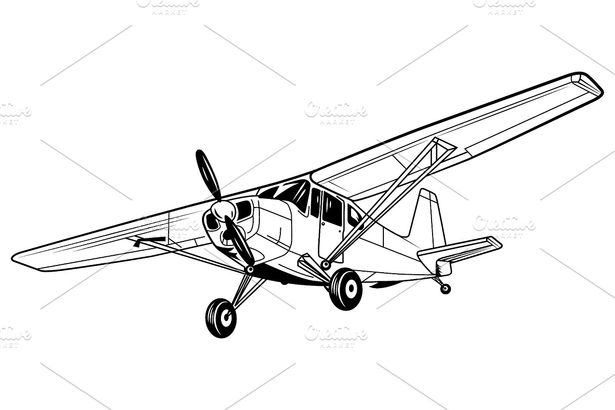 Rugged bush plane showcasing, a Transportation Illustration by LogosDen (Photo 2 of 3)