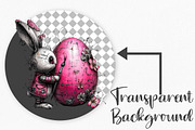Whimsical Easter Rabbit Clipart, an Illustration by Canvas Craft (Thumbnail 2 of 6)