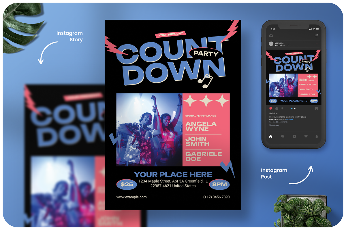 Music Party Flyer, a Flyer Template by Annora Studio (Photo 1 of 6)
