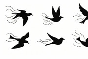 Flying Bird Silhouette Bundle, an Illustration by hafijul (Thumbnail 4 of 10)