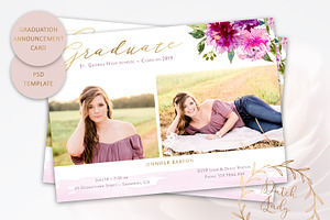 PSD Graduation Announcement Card 4