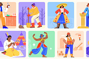 Women Ethnicities Flat Icons, a Person Illustration by Creative Stall (Thumbnail 5 of 10)