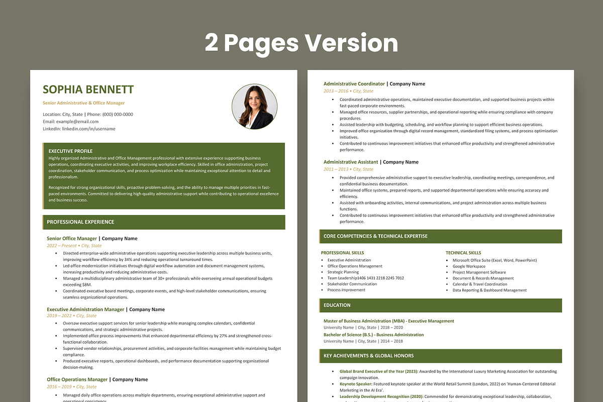 Professional Resume Template, a Resume Template by Anjum Ilyas (Photo 3 of 6)