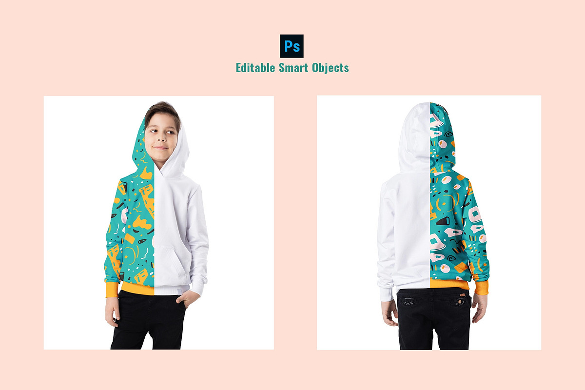 Kids Pullover Hoodie Mockup, a Hoody Mockup by Designertale (Photo 3 of 7)