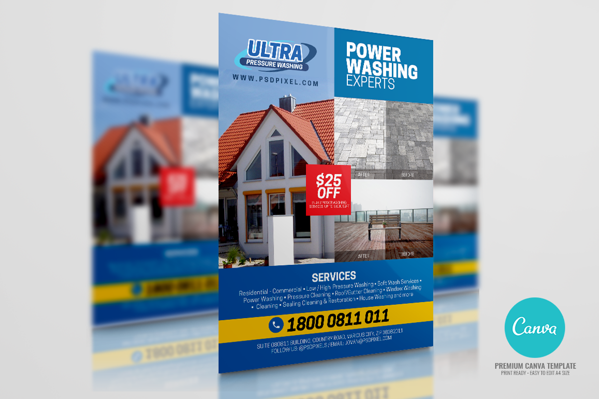 Pressure and Power Washing Flyer, a Flyer Template by PSDPixel (Photo 3 of 4)