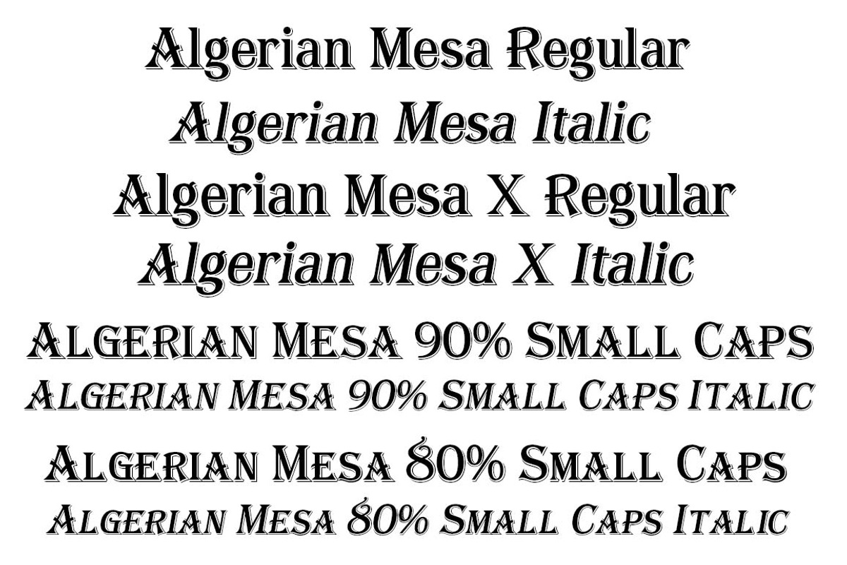 Algerian Mesa Complete, a Font by FontMesa (Photo 4 of 6)