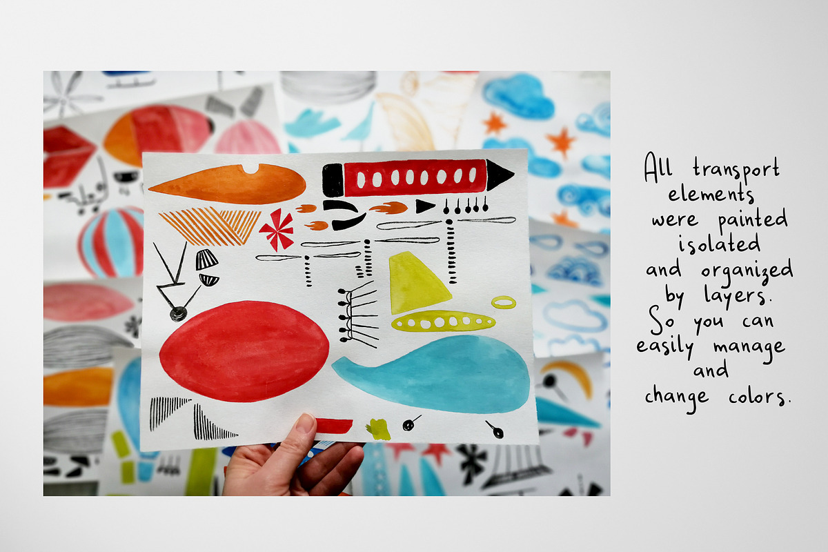 I Believe I Can Fly. Gouache Set., a Transportation Illustration by Annakniaz (Photo 5 of 11)