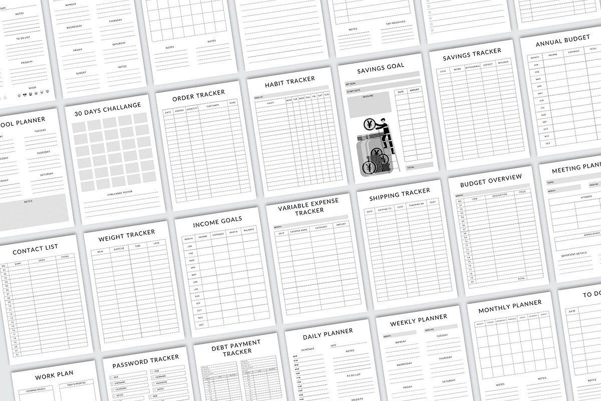 Digital Planner Template Canva, a Stationery Template by Graphic Fabrica (Photo 7 of 7)