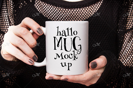 Halloween Coffee Mug Mockup PSD/JPG