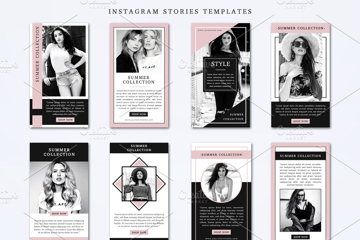 Instagram Stories Templates Set, a Social Media Template by NM-Design-Studio (Photo 1 of 2)