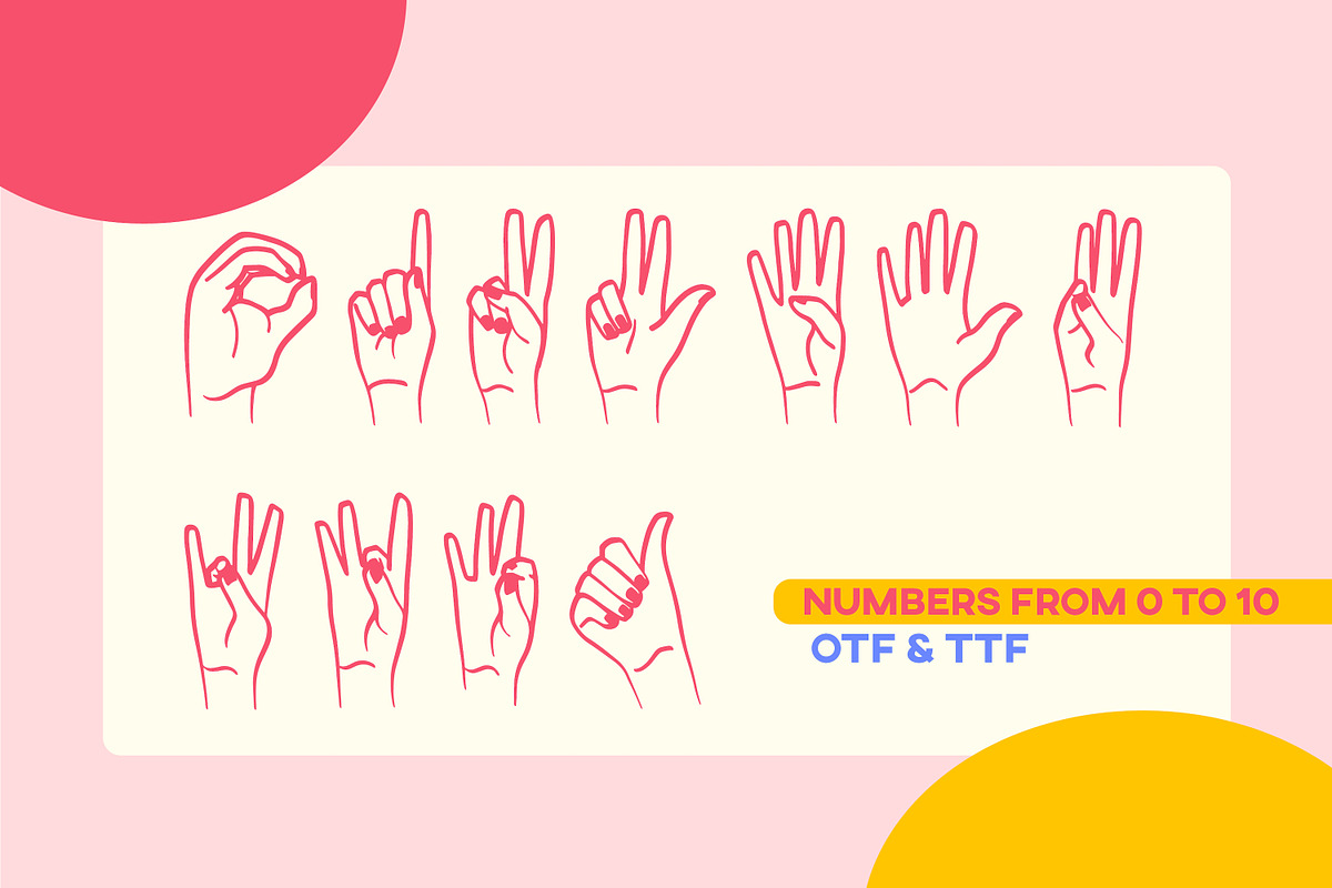 ASL Font American Sign Language Type, a Symbol Font by InkCloudDesign (Photo 2 of 10)