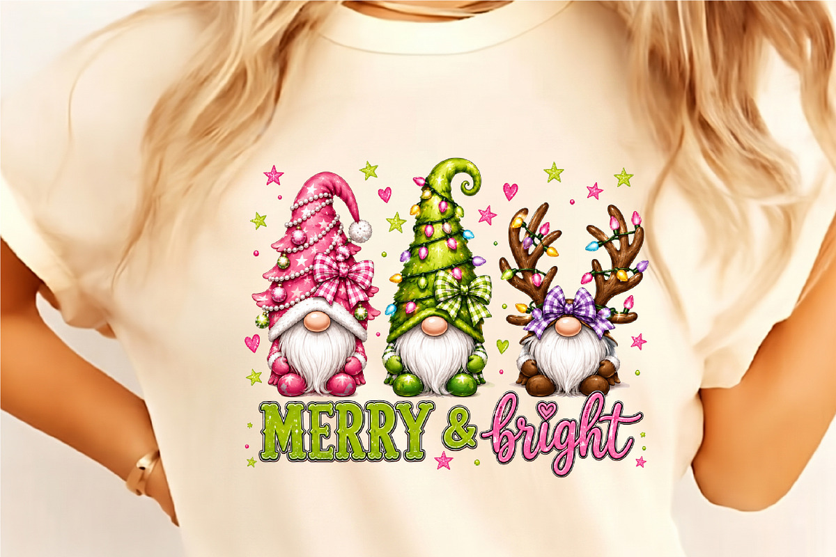 Merry & Bright PNG Sublimation, a Seasonal Illustration by designcity5 (Photo 4 of 4)