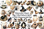 Beige & Black Halloween Clipart, an Illustration by DreamCafeArt (Thumbnail 1 of 7)