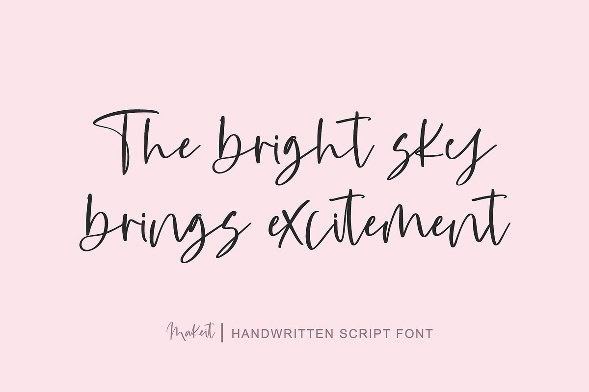 Makeit | handwritten script font, a Script Font by Yuby Creative (Photo 4 of 6)