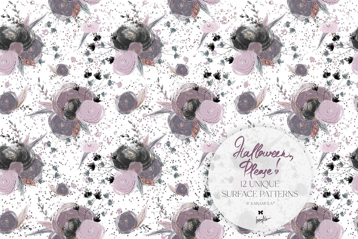 Kawaii Halloween Seamless Patterns, a Pattern Graphic by KaramfilaS (Photo 4 of 32)