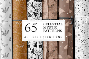 Celestial Mystic Seamless Patterns