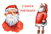 Christmas Friends - Watercolor Set, an Animal Illustration by Mashamashastu (Thumbnail 2 of 11)