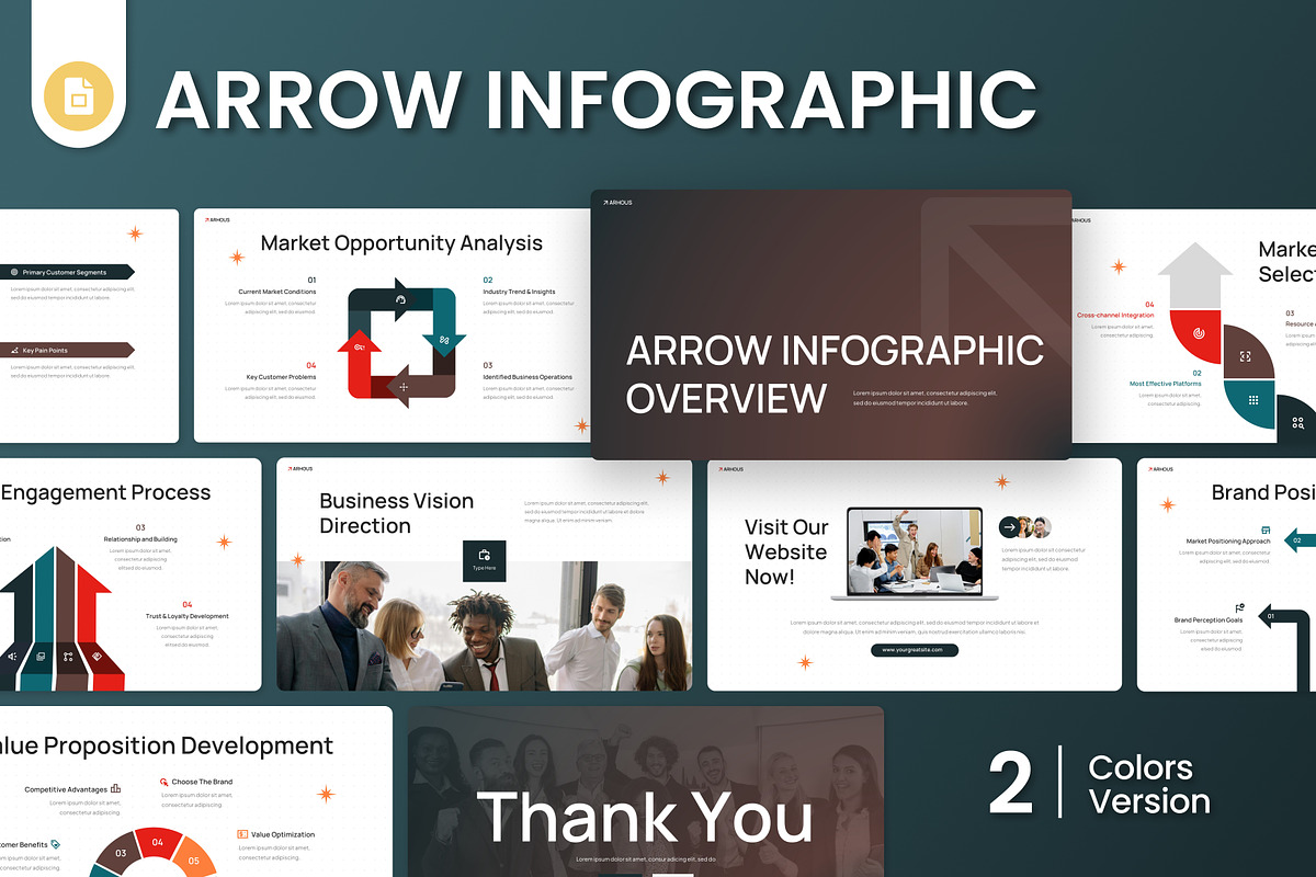 Arrow Infographic Google Slides, a Presentation Template by Antstheme (Photo 1 of 4)