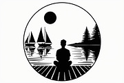 Mindful Lake Meditation Set, an Illustration by Designs_River (Thumbnail 6 of 9)