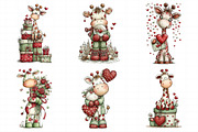 Valentine Giraffe Clipart, an Illustration by Daily.Designs (Thumbnail 6 of 7)