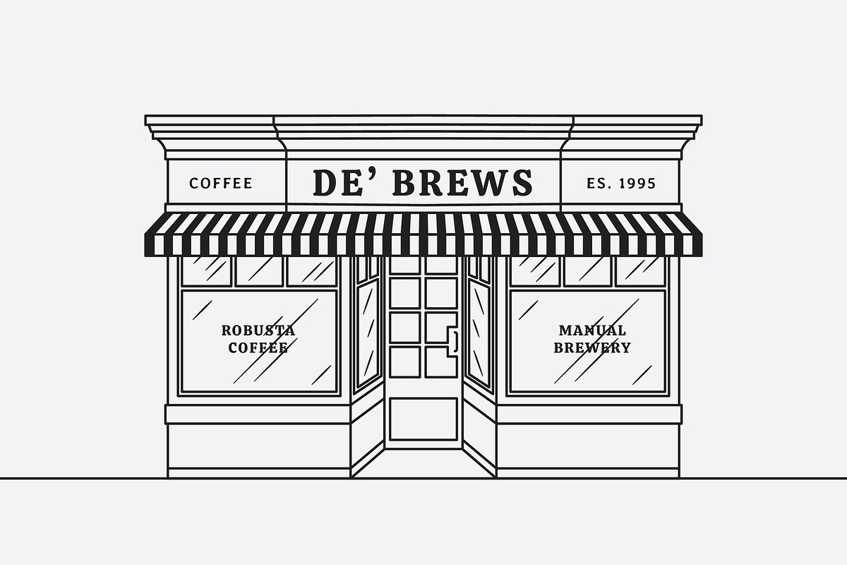 Classic Vintage Storefront, an Object Graphic by Dordar.Lab (Photo 2 of 3)