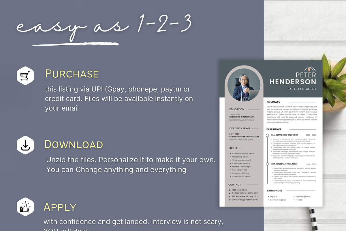 Realtor Resume Template Real Estate preview 7