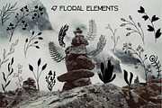Mystical linocut boho. Celestial set, a Background Graphic by KomannaArt (Thumbnail 4 of 12)
