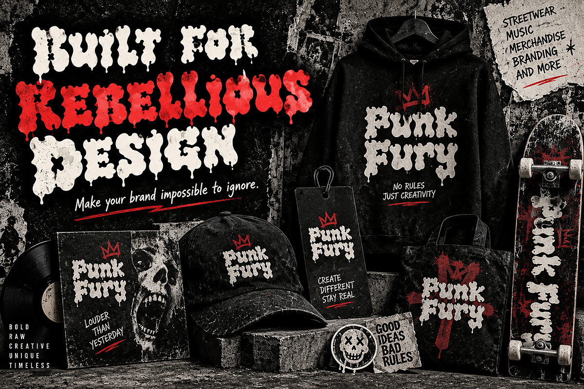 Punk Fury, a Script Font by Wow Magic (Photo 3 of 5)