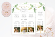 PSD Photography Pricing Guide #10, a Flyer Template by The Dutch Lady Designs (Thumbnail 1 of 6)