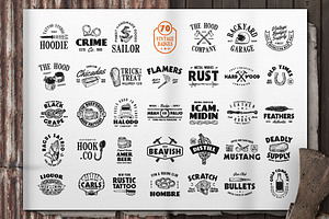 70 Vintage Badges Logo Pack