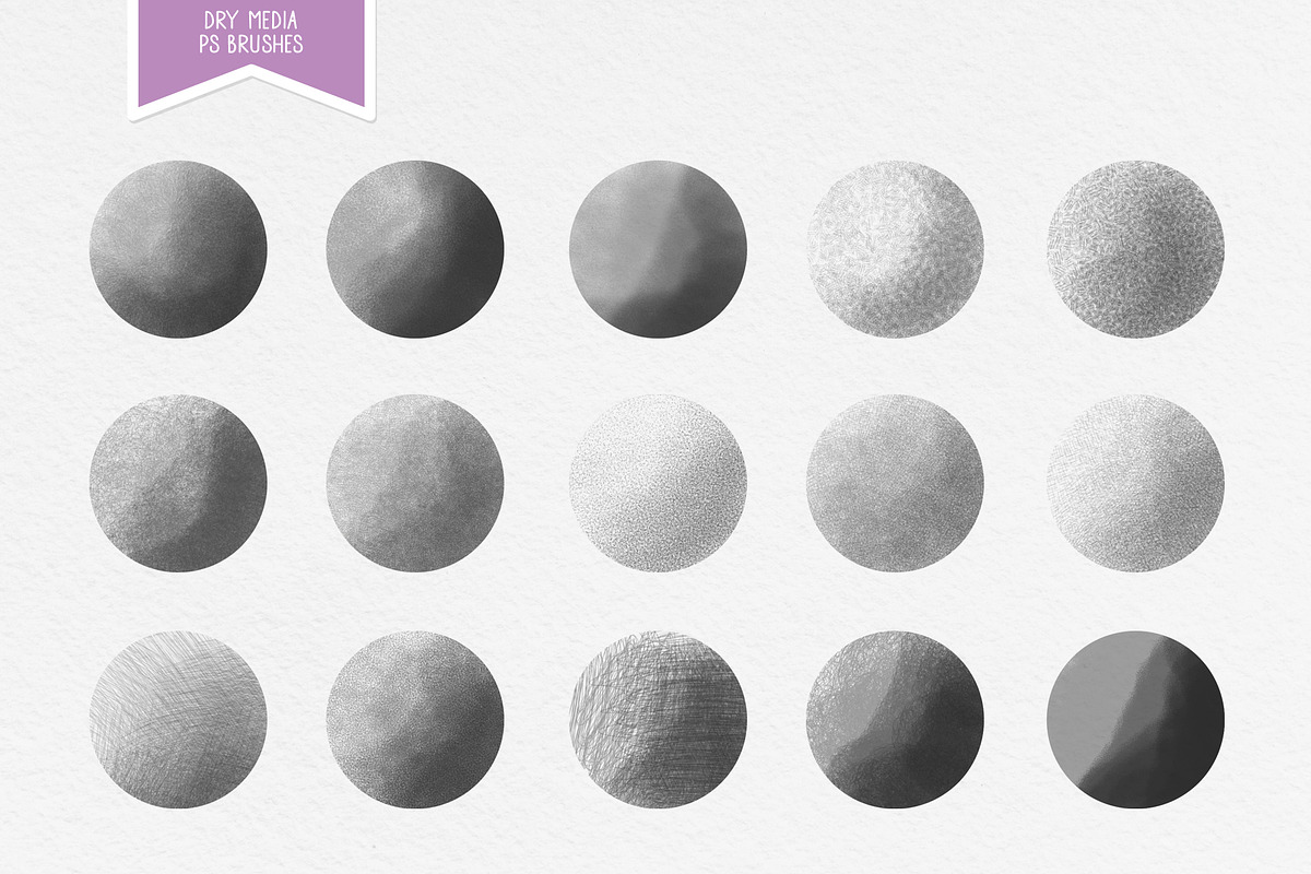 Dry media. Brushes for PS, a Brush Add-On by Leo Studio Design Lab (Photo 8 of 10)