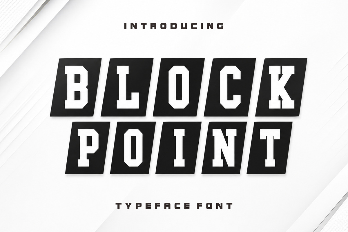 Block Point – Bold Varsity Sports, a Slab Serif Font by Limited.studio (Photo 1 of 5)