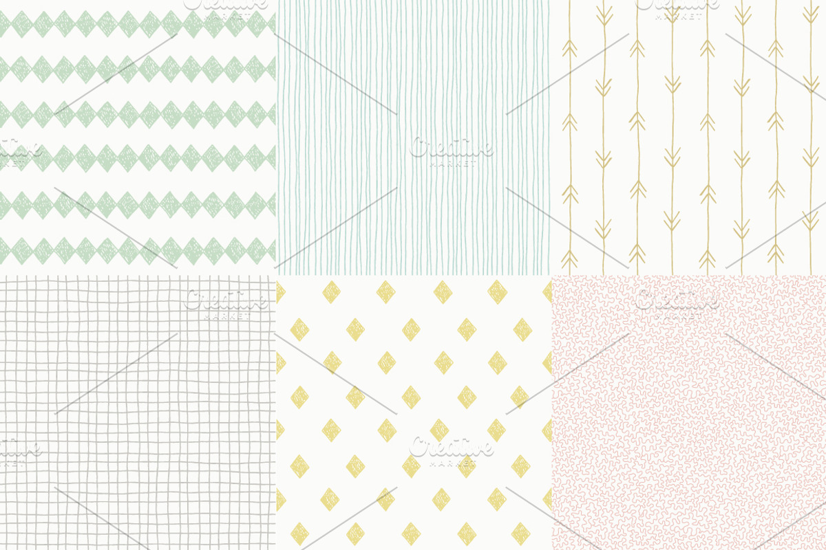 Hand drawn patterns preview 4
