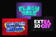 3D Grid Glossy Text Effect, a Layer Style Add-On by Matsero (Thumbnail 2 of 4)