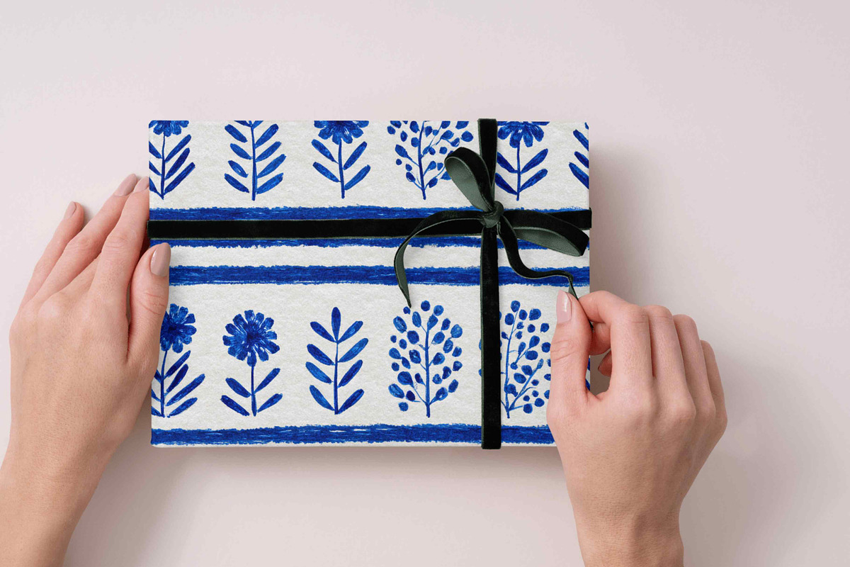 Cottagecore farmhouse Blue Patterns, a Pattern Graphic by Pattern Whimsy (Photo 2 of 8)