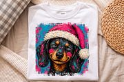 Cute Christmas Dachshund Dog Santa, an Object Illustration by Libby Wishes (Thumbnail 1 of 3)