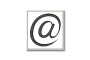illustration of black at sign icon, an Outline Icon by RODINA (Thumbnail 2 of 3)