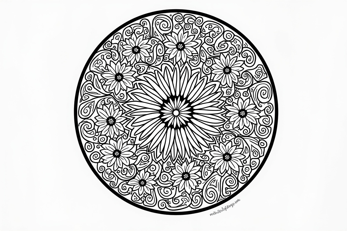 Beautiful Floral Mandala Clipart, an Illustration by hafijul (Photo 2 of 9)