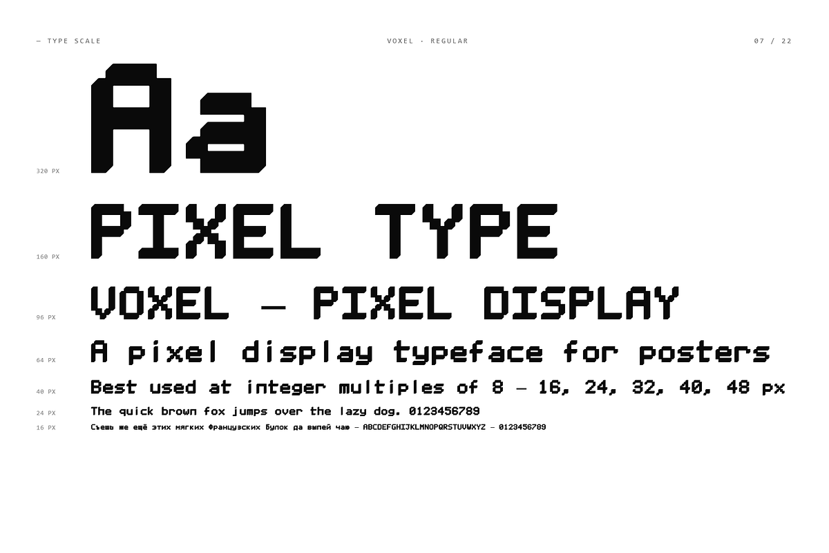 VOXEL - Pixel Display Typeface, a Sans Serif Font by Lettra Studio (Photo 6 of 18)