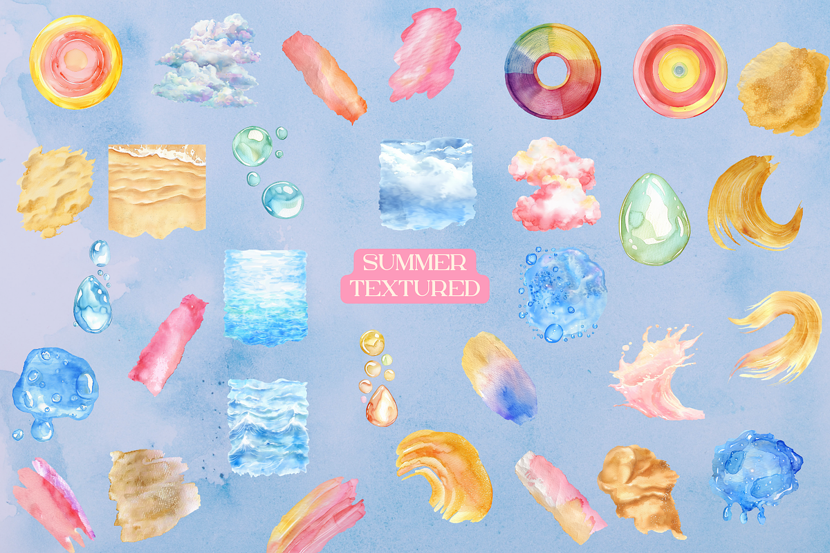 Watercolor Summer Collage, an Object Graphic by JulsIst (Photo 8 of 11)