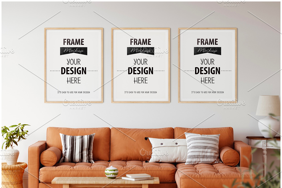 Frame & Wall Mockup Bundle - 6, a Print Template by Yuri-U (Photo 4 of 16)