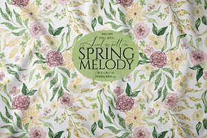 Spring Botanical Floral Pattern