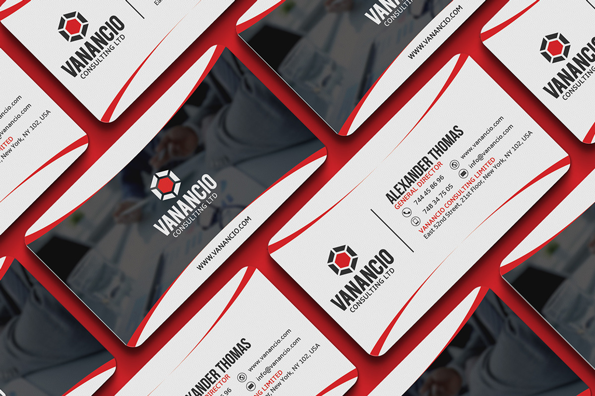 Modern Corporate Business Card, a Business Card Template by Marvel (Photo 4 of 5)